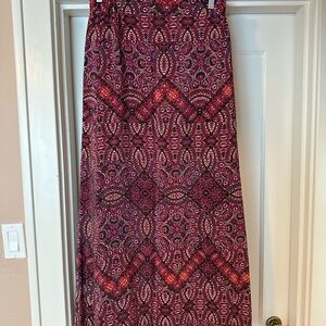 Cynthia Rowley Red A-Line Maxi Skirt Resort Wear